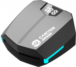 Слушалки Canyon Double Bee GTWS-2, In-Ear, Bluetooth 5.3, LED Дисплей, Микрофон, Черен