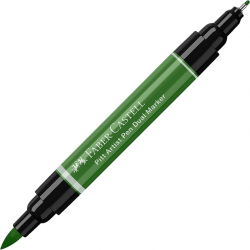 Канцеларски продукт Faber-Castell Маркер Pitt Artist Dual, № 167, маслиненозелен