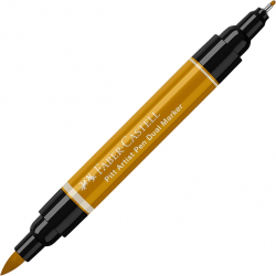 Канцеларски продукт Faber-Castell Маркер Pitt Artist Dual, № 268, зелено злато