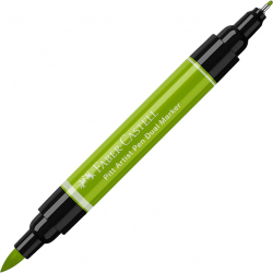 Канцеларски продукт Faber-Castell Маркер Pitt Artist Dual, № 170, майскозелен