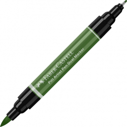 Канцеларски продукт Faber-Castell Маркер Pitt Artist Dual, № 174, хромовозелен