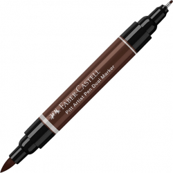 Канцеларски продукт Faber-Castell Маркер Pitt Artist Dual, № 175, тъмна сепия
