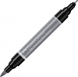 Канцеларски продукт Faber-Castell Маркер Pitt Artist Dual, № 232, студеносив