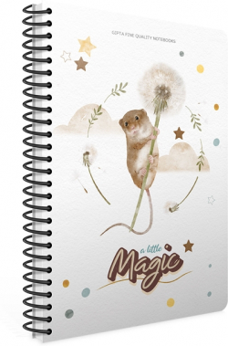 Канцеларски продукт Gipta Тетрадка Magic, А4, бяла хартия, широки редове, със спирала, 80 листа