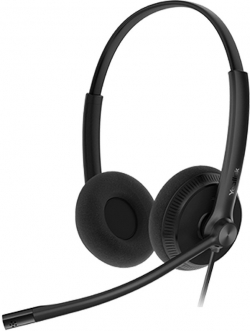 Слушалки Yealink YHS34 стерео слушалки с кожени наушници, QD, RJ9