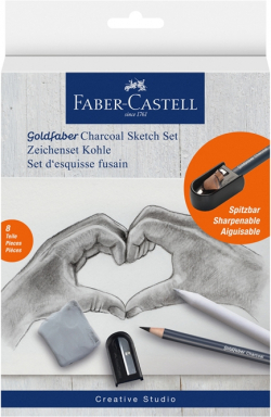 Канцеларски продукт Faber-Castell Комплект въглени Goldfaber, 9 броя