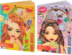  Moxy Книжка със стикери, А5, 8 листа, асорти, 48 броя