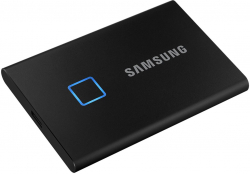 Хард диск / SSD Samsung Portable SSD T7 Touch, 2TB external, USB 3.2 Gen.2, черен цвят