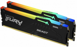 Памет 2x 32GB DDR5 6000 MHz Kingston Fury Beast Black RGB EXPO