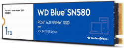 Хард диск / SSD Western Digital Blue SN580, 1TB SSD, NVMe M.2 PCIe Gen 4, m2 2280, син цвят