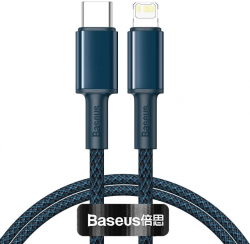 Кабел/адаптер Кабел Baseus High Density USB Type-C към Lightning PD 20W, 1м, син