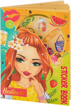  Moxy Книжка със стикери, А5, 8 листа, оранжева