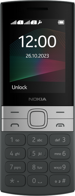 Смартфон Nokia 150 2023, 2.4'', 4MB RAM, 0.3 MP със светкавица, черен цвят