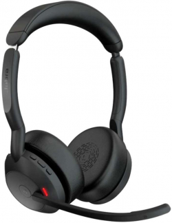 Слушалки Jabra Evolve2 55 стерео слушалки, Bluetooth, Link380c, MS, черен