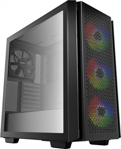 Кутия Deepcool CG560, Mid Tower, АТХ, Прозрачен капак, Черен