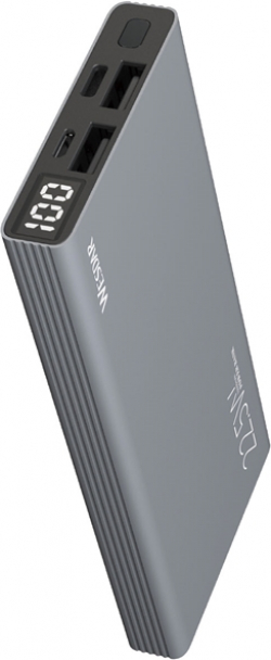 Батерия за смартфон Wesdar Външна батерия S221, 10000 mAh, сива
