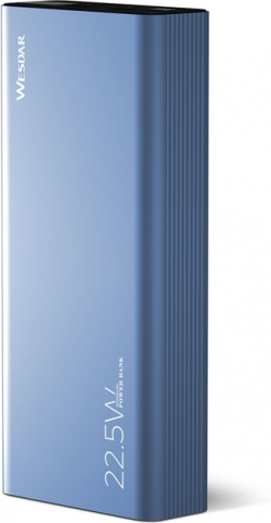 Батерия за смартфон Wesdar Външна батерия S301, 20000 mAh, синя