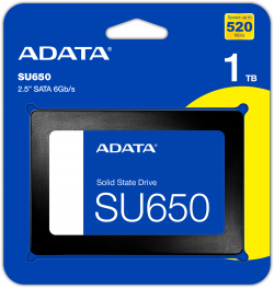 Хард диск / SSD ADATA SSD SU650 1TB, 3D NAND, SATA, 2.5"