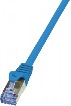 Медна пач корда Patch cable S-FTP Cat.6a 0.25m, Blue, CQ3016S