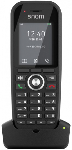 VoIP Продукт Snom M30 DECT многоклетъчен телефон, зарядна станция, черен