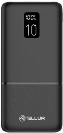 Tellur PD102 Boost Pro външна батерия, 10000mAh, 2xQC3.0 + PD20W, LCD дисплей, черна