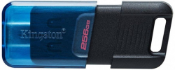 USB флаш памет Kingston DT80M, 256GB, USB 3.2 Type-C, Черен
