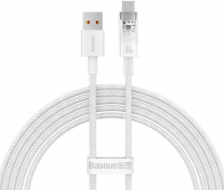 Кабел/адаптер Кабел Baseus Explorer USB към USB-C 100W 1м CATS010402 - бял