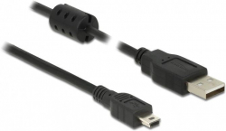 Кабел/адаптер Кабел DeLock, USB-A мъжко - USB-B мъжко, USB 2.0, 2 м, Черен