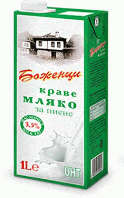 Продукт Боженци Прясно мляко UHT, 3.5%, 1 L