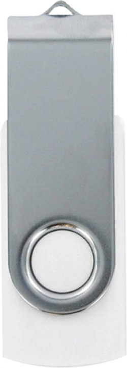 USB флаш памет Swivel, USB 2.0, 16 GB, без лого, бяла