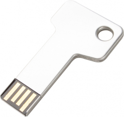 USB флаш памет Stick key USB флаш памет, USB 2.0, 8 GB, с форма на ключ, сребриста