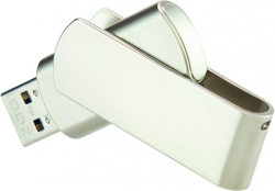 USB флаш памет Premium, USB 2.0, 16 GB, метална, сребриста