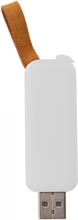 USB флаш памет Slide, USB 2.0, 16 GB, без лого, бяла