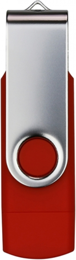 USB флаш памет Swivel, USB 3.0, 16 GB, Type-C OTG, червена