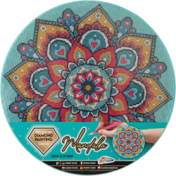  Moxy Платно за рисуване с мъниста Мандала, кръг, зелено