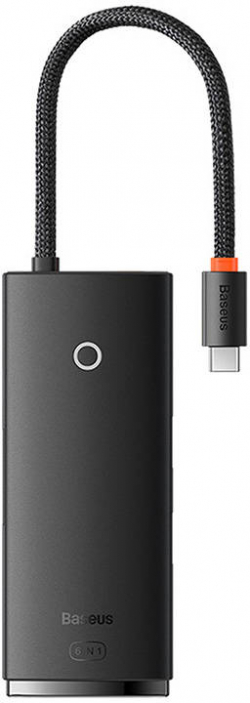 USB Хъб Мултифункционален USB хъб Baseus WKQX080301 6 в 1 Lite Series - черен