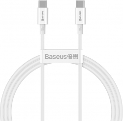 Кабел/адаптер Кабел Baseus Superior USB Type-C към Type-C, PD 2.0 100W, 1м, CATYS-B02 - бял