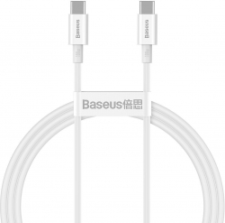 Кабел Baseus Superior USB Type-C към Type-C, PD 2.0 100W, 1м, CATYS-B02 - бял