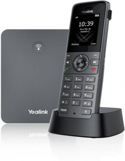 IP телефон Yealink DECT W73P до 10 слушалки Yealink DECT W73H, до 20 разговора - сив