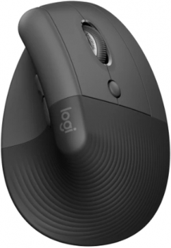 Мишка Logitech Lift Vertical, Bluetooth, 4000 dpi, Верикална, Черна
