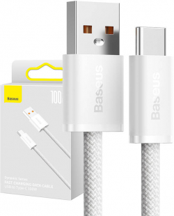 Кабел/адаптер Кабел Baseus Dynamic Series кабел USB към USB-C 100W 2м CALD000702 - бял