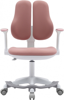 Детски стол RFG Ergo Cute White, текстил, до 100 kg, розов