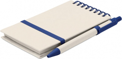Канцеларски продукт More Than Gifts Комплект тефтер и химикалка Mito, A6, от рециклиран картон, сини