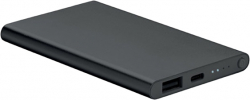 Външна батерия More Than Gifts Мобилна батерия Powerflat C, USB Type-C, 4000 mAh, черна
