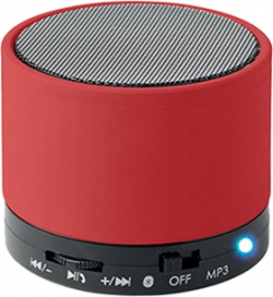 Bluetooth Колонкa More Than Gifts Тонколона Round Bass, с Bluetooth, червена