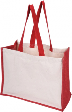 TOPS Торба Future, памук и юта, 42 х 19 х 33 cm, червена