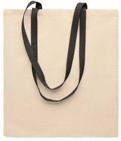 More Than Gifts Торба Zevra, памучна, 140 g-m2, натурална, с черни дръжки