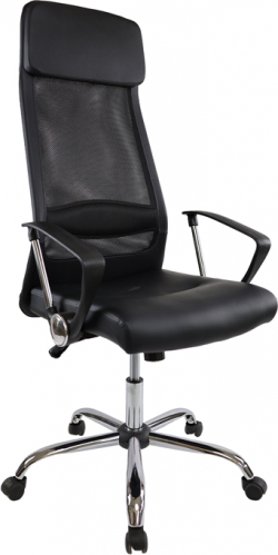 Директорски стол Roby, екокожа, Tilt механизъм, до 130 kg, черен