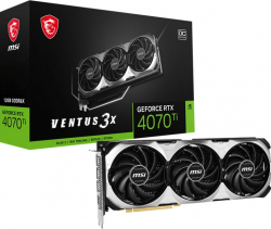 Видеокарта MSI GeForce RTX 4070Ti Ventus 3X E OC, 12GB GDDR6X, 192bit, 3x DP 1.4a, 1x HDMI 2.1a