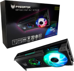 Видеокарта Acer Predator BiFrost OC Intel Arc A770, 16GB GDDR6, 1x HDMI 2.1, 3x DP 2.0, 256 bit